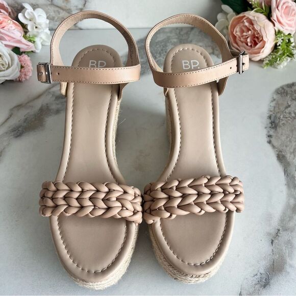 BP Goldie Braided Wedge Sandal in Beige Size 10 NEW - Picture 7 of 16